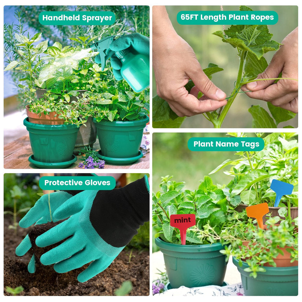 Ultimate 13Pcs Rustproof Garden Tool Set with Ergonomic Handles